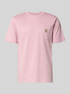 Regular Fit T-Shirt mit Brusttasche Shop The Look MANNEQUINE