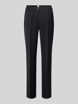 Straight fit stoffen broek met schapenwol, model 'Maron' Shop The Look MANNEQUINE
