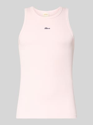 Tanktop in Ripp-Optik mit Label-Stitching Shop The Look MANNEQUINE