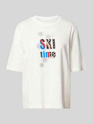 T-shirt z czystej bawełny z nadrukiem z napisem Shop The Look MANNEQUINE