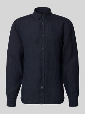 Regular fit linnen overhemd met Kentkraag Model 'Spenser' Shop The Look MANNEQUINE