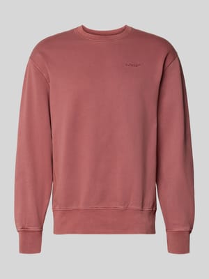 Sweatshirt mit Logo-Stitching und Rundhalsausschnitt Shop The Look MANNEQUINE