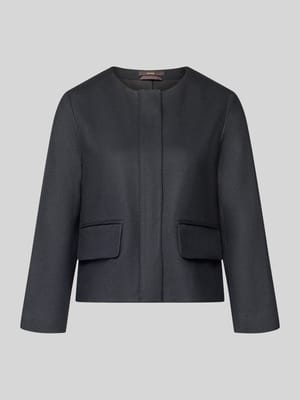 Slim Fit Blazer mit verdecktem Reißverschluss und Pattentaschen Shop The Look MANNEQUINE