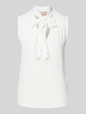 Regular Fit Blusentop mit Zierschleife Shop The Look MANNEQUINE