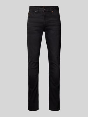 Slim Fit Jeans mit Label-Detail Modell 'Delaware' Shop The Look MANNEQUINE