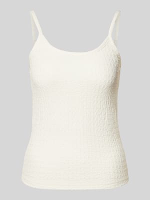 Top met bandjes en structuurmotief, model 'SNOW WHITE' Shop The Look MANNEQUINE