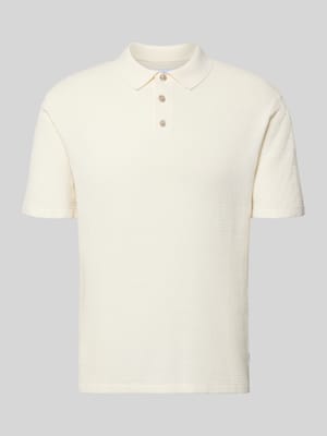 Regular Fit Poloshirt mit Strukturmuster Modell 'GEORGE' Shop The Look MANNEQUINE
