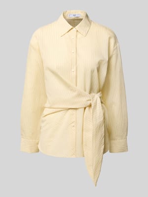 Regular Fit Bluse mit Knotendetail Modell 'CHIPITI' Shop The Look MANNEQUINE