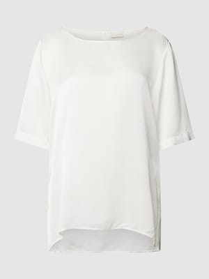 Blusenshirt aus Viskose mit U-Boot-Ausschnitt Shop The Look MANNEQUINE