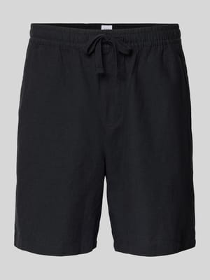 Leinenshorts mit elastischem Bund Shop The Look MANNEQUINE