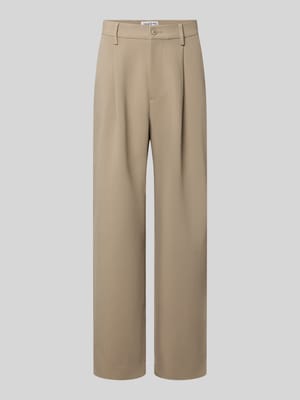 Szerokie spodnie z zakładkami w pasie z dodatkiem wiskozy Shop The Look MANNEQUINE