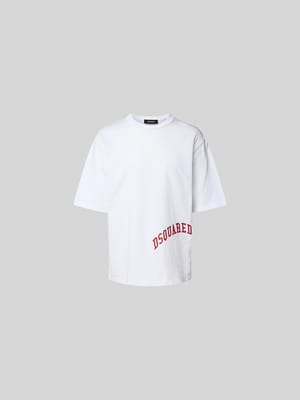 T-Shirt mit Label-Print Shop The Look MANNEQUINE