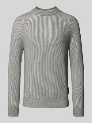 Regular Fit Strickpullover aus Bio-Baumwolle-Schurwolle-Mix Shop The Look MANNEQUINE