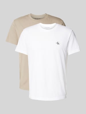 Regular Fit T-Shirt aus reiner Baumwolle Shop The Look MANNEQUINE