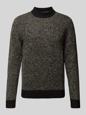 Gebreide pullover met labeldetail, model 'COSPACE' Shop The Look MANNEQUINE