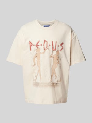 T-shirt met label- en motiefprint, model 'Ancient Love Story' Shop The Look MANNEQUINE