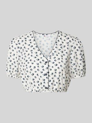 Korte overhemdblouse met knoopsluiting Shop The Look MANNEQUINE