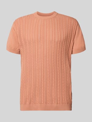 T-Shirt mit Zopfmuster Shop The Look MANNEQUINE