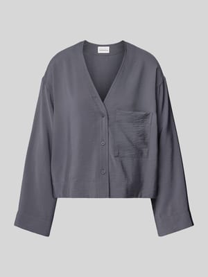 Relaxed Fit Bluse in Crinkle-Optik Shop The Look MANNEQUINE