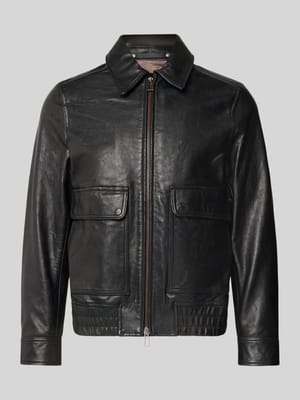 Lederjacke aus Schafsleder mit Pattentaschen Shop The Look MANNEQUINE
