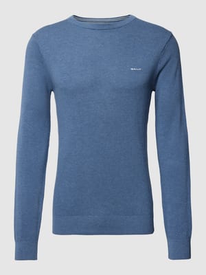 Sweter z wyhaftowanym logo model ‘PIQUE’ Shop The Look MANNEQUINE