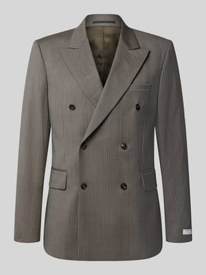 Colbert van wol met labelpatch en pattetassen Shop The Look MANNEQUINE