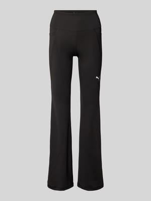 Legginsy o rozkloszowanym kroju z logo Shop The Look MANNEQUINE