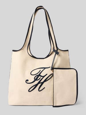 Strandtas van mix van katoen en linnen Shop The Look MANNEQUINE