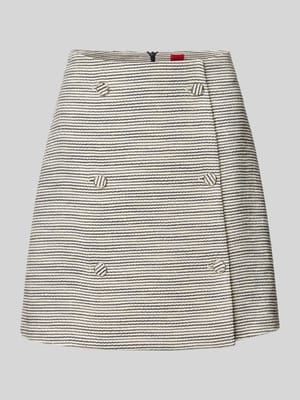 Dopasowana spódnica mini z 2-rzędową listwą guzikową model 'RALINEA' Shop The Look MANNEQUINE