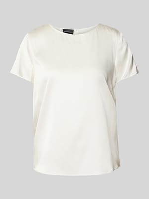 Seidenblusenshirt mit Rundhalsausschnitt Shop The Look MANNEQUINE