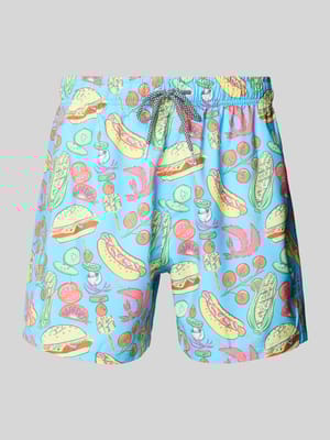 Badehose im Allover-Look Modell 'Grill Master' Shop The Look MANNEQUINE