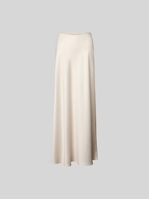 Długa spódnica z zamkiem błyskawicznym z satyny Shop The Look MANNEQUINE
