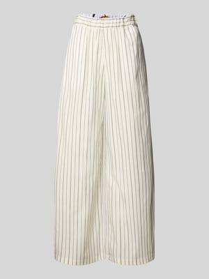 Spodnie materiałowe z szeroką nogawką i wpuszczanymi kieszeniami model ‘GITANE’ Shop The Look MANNEQUINE