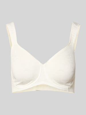 Biustonosz typu minimizer z fiszbinami i kwiatowym wzorem model ‘Lovely Minimizer’ Shop The Look MANNEQUINE