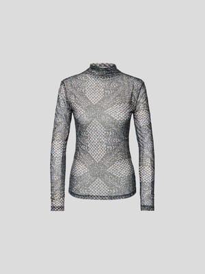 Longsleeve mit Allover-Muster Shop The Look MANNEQUINE