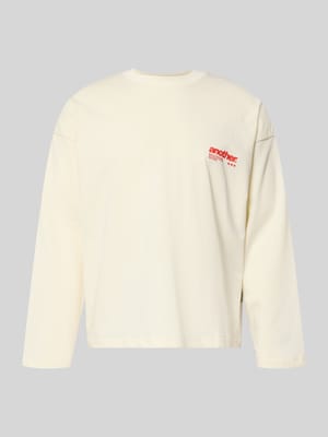 Bluzka z długim rękawem z nadrukiem z logo i okrągłym dekoltem Shop The Look MANNEQUINE