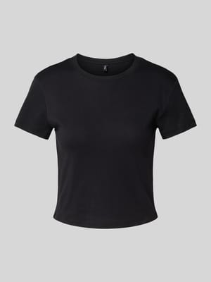 Slim Fit T-shirt aus reiner Baumwolle Modell 'ELINA' Shop The Look MANNEQUINE