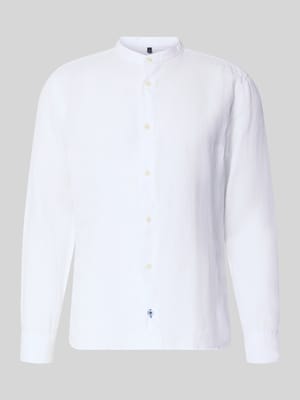 Koszula o kroju slim fit z czystego lnu ze stójką Shop The Look MANNEQUINE