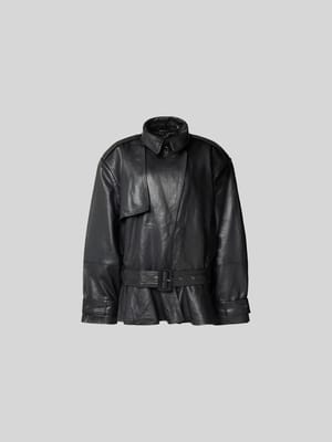 Lederjacke mit Stehkragen Shop The Look MANNEQUINE