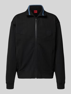Regular Fit Sweatjacke aus Baumwoll-Mix Modell 'DAVRONTO' Shop The Look MANNEQUINE