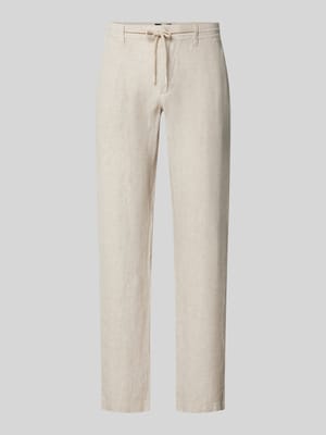 regular fit linnenbroek van puur linnen Shop The Look MANNEQUINE