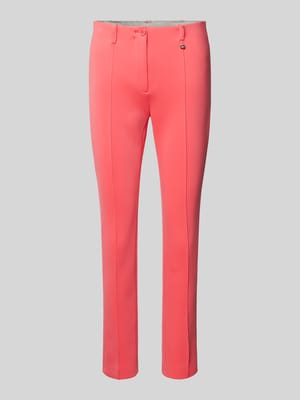 Slim fit pantalon met vaste bandplooien Shop The Look MANNEQUINE