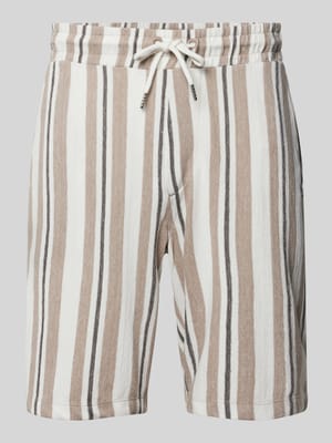 Relaxed fit korte broek met structuurmotief, model 'terry' Shop The Look MANNEQUINE