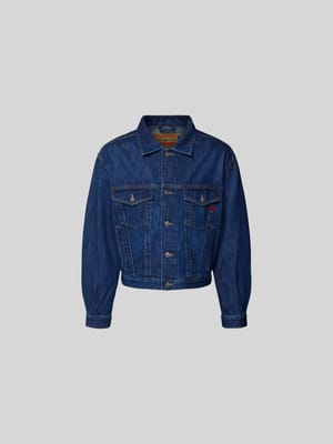 Jeansjacke mit Knopfleiste Shop The Look MANNEQUINE