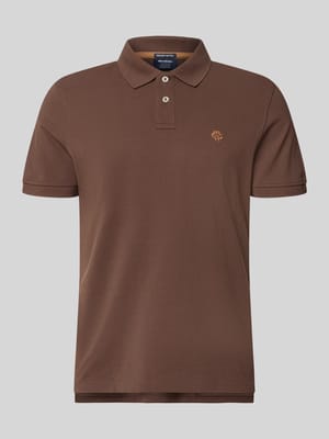 Regular Fit Poloshirt mit Label-Stitching Shop The Look MANNEQUINE
