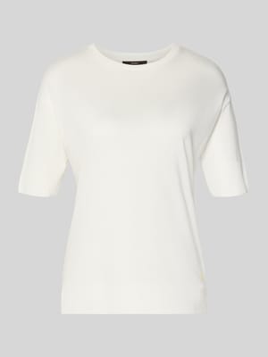 T-Shirt aus Lyocell-Baumwoll-Mix mit Rundhalsausschnitt Shop The Look MANNEQUINE