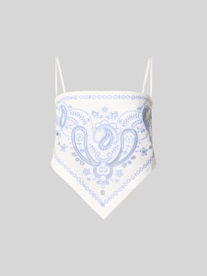 Crop Bandeau-Top aus Leinen-Mix Shop The Look MANNEQUINE