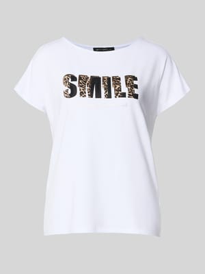 T-Shirt aus Viskose-Mix mit Statement-Print Shop The Look MANNEQUINE