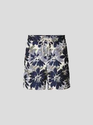 Shorts mit floralem  Strukturmuster Shop The Look MANNEQUINE