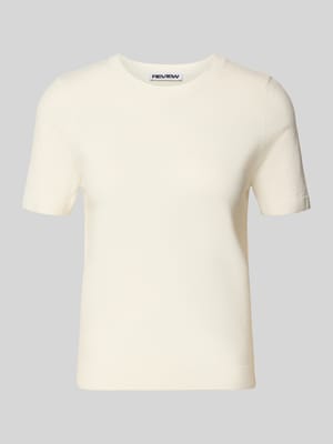 Koszulka z dzianiny z mieszanki wiskozy z okrągłym dekoltem Shop The Look MANNEQUINE